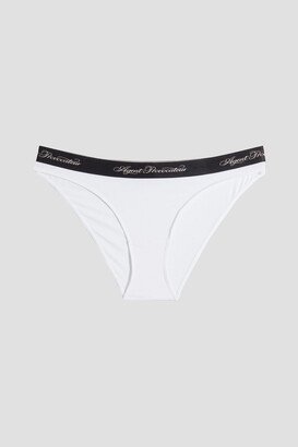 Clea jacquard-trimmed stretch-modal low-rise briefs