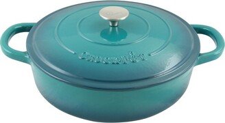 Artisan 5 Qt Braiser Pan with Lid in Teal Ombre