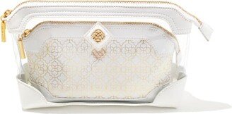 Duo Cosmetic Pouch in Gold Filigree