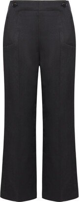 Flared Cropped Trousers-AD