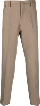 Pressed-Crease Cropped Trousers-AA