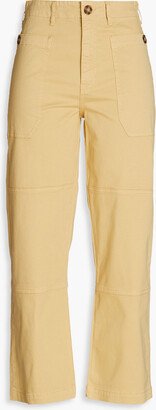 Cropped stretch-cotton twill cargo pants