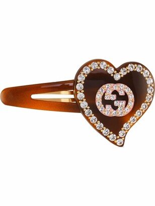 Hair clip with GG and heart detail-AA