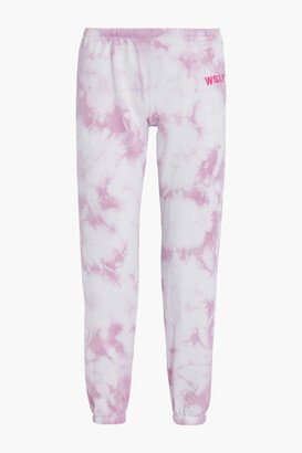 The Ecosoft tie-dyed organic cotton-blend fleece track pants