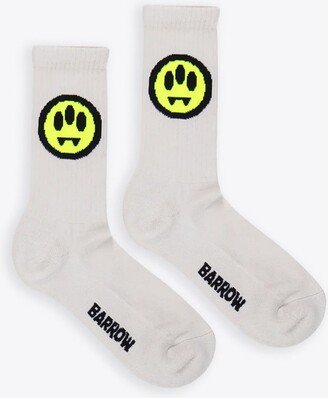 Socks Unisex Off white socks with smile logo