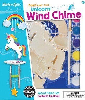 Masterpieces Puzzles Works of Ahhh Craft Set - Unicorn Wind Chime Classic Wood Paint Kit