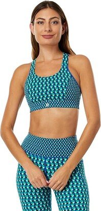 Power Medium Impact Sports Bra (Green Geo Print) Women's Lingerie