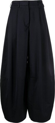 Pleated Wide-Leg Trousers-AE