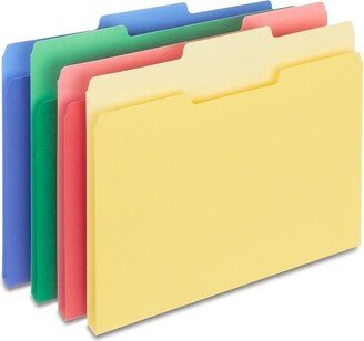 Staples Colored Top-Tab File Folders 3 Tab Assorted Colors Letter Size 24/PK TR285130/285130