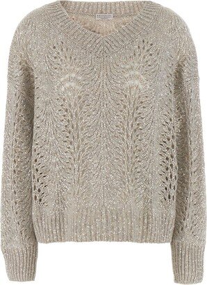 V-Neck Knitted Jumper-CL