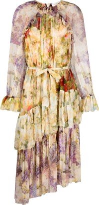 Floral-Print Silk-Georgette Dress