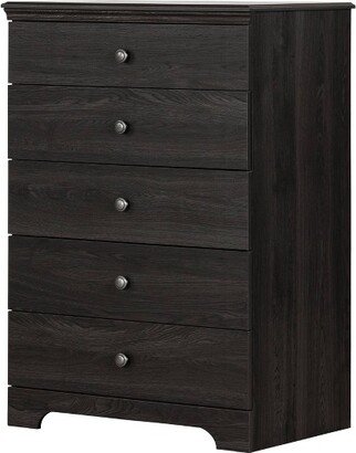 Zach 5-Drawer Kids' Chest Gray Oak