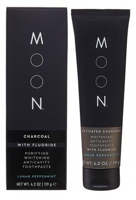 MOON Lunar Peppermint Charcoal with Fluoride Whitening Toothpaste