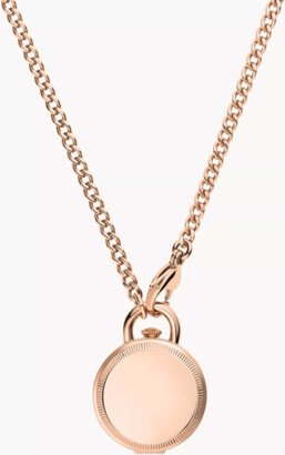 Jacqueline Three-Hand Rose Gold-Tone Stainless Steel Watch Locket