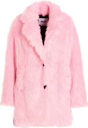 Faux-Fur Long-Sleeved Coat-AD