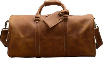 Touri Leather Weekend Bag With Shoe Storage - Brown