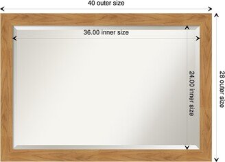 Beveled Wood Wall Mirror - Carlisle Blonde Frame