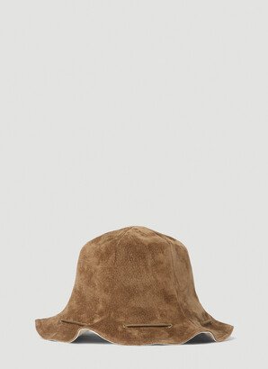 Drawstring Bucket Hat - Man Hats Brown One Size