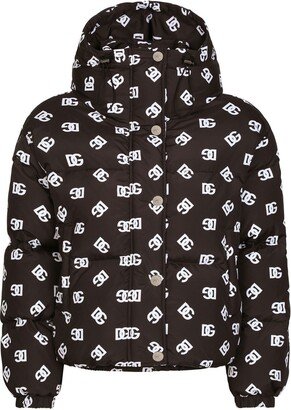 Logo-Print Hooded Puffer Jacket-AC