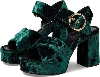 Orla Platform Sandal (Dark Green) Women's Shoes