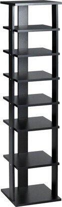 Wooden Shoes Storage Stand 7 Tiers Shoe Rack Organizer Multi-shoe Rack Shoebox Black