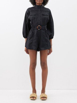 Belted Linen Playsuit