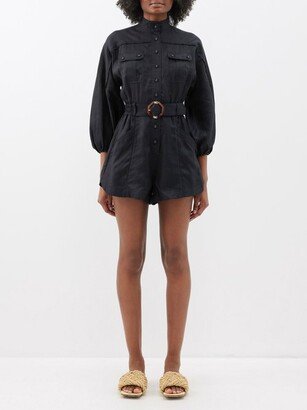 Belted Linen Playsuit