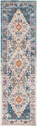 Madison MAD156 Power Loomed Area Rug - Turquoise/Ivory - 2'3x8'