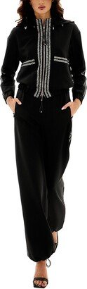 2pc Wool-Blend Blouse & Pant Set-AA