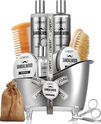 Lovery Men's 10-Pc. Sandalwood Beard Grooming Gift Set