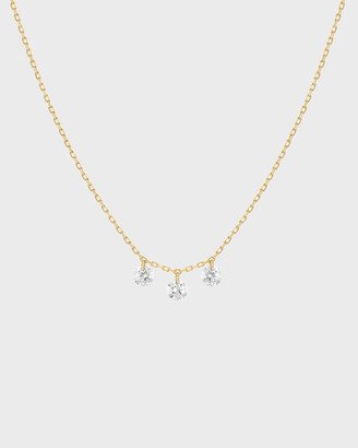 Danae 3-Station Diamond 18k Gold Necklace