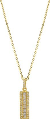 Adornia Fine 14K Over Silver 0.30 Ct. Tw. Diamond Bar Necklace