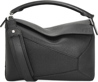 Puzzle Edge Leather Shoulder Bag