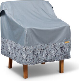 Vera Bradley by Water-Resistant Patio Chair Cover, 26 x 29 x 27 Inch, Rain Forest Toile Gray