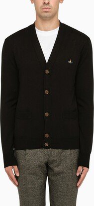 Black cotton cardigan-AA