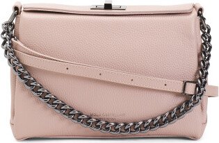 TJMAXX Leather Turn Lock Satchel