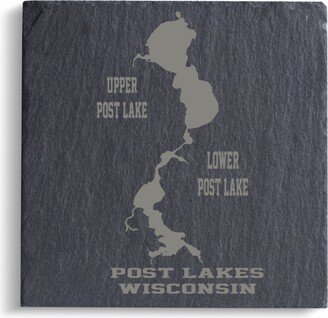 Slate Coaster Post Lakes Wisconsin Laser Engraved |Lake Decor | Fast Shipping Great Gift Idea
