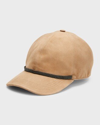 Monili-Band Suede Baseball Cap