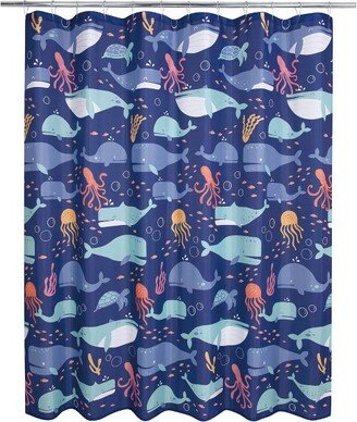 Whales Kids' Shower Curtain - Allure Home Creations