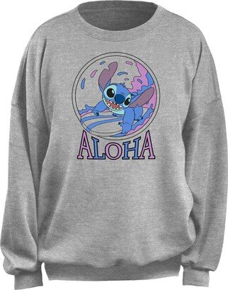 Women's Junior's Stitch Aloha Surf Oversized Fleece-AB