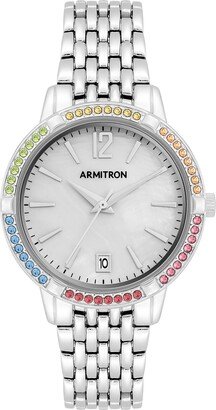 Armitron Women's Genuine Crystal Accented Date Function Bracelet Watch