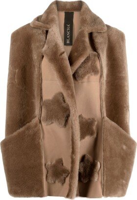 Star-Appliqué Reversible Shearling Gilet