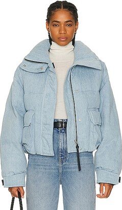 x Shoreditch Ski Club Nova Denim Puffer in Blue