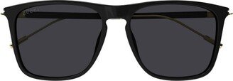 Rectangle Frame Sunglasses-BL