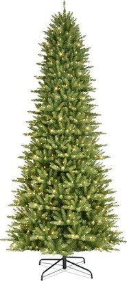 10ft Pre-lit Artificial Christmas Tree Full Forest Fir - Puleo