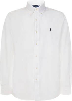 Pony Embroidered Buttoned Shirt-AB