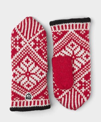 Nordic Wool Mitten in Red