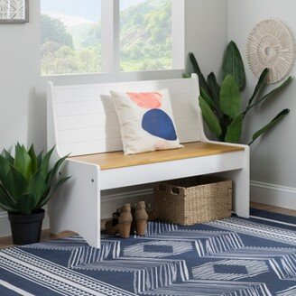 Linon 42 Mateo Back Rest Bench