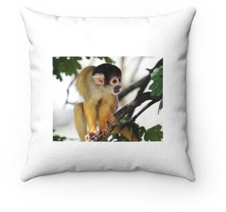 Squirrel Monkey in A Tree Pillow - Throw Custom Cover Gift Idea Room Decor