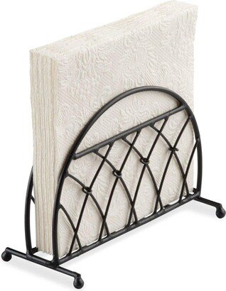 Standing Lattice Napkin Holder Black